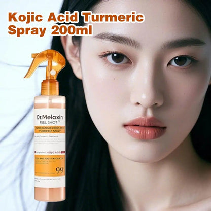 Korean Dr. Melaxin Peel Shot Exfoliating Spray with Kojic Acid and Turmeric - Soothing, Moisturizing, and Brightening Formula, 200ml