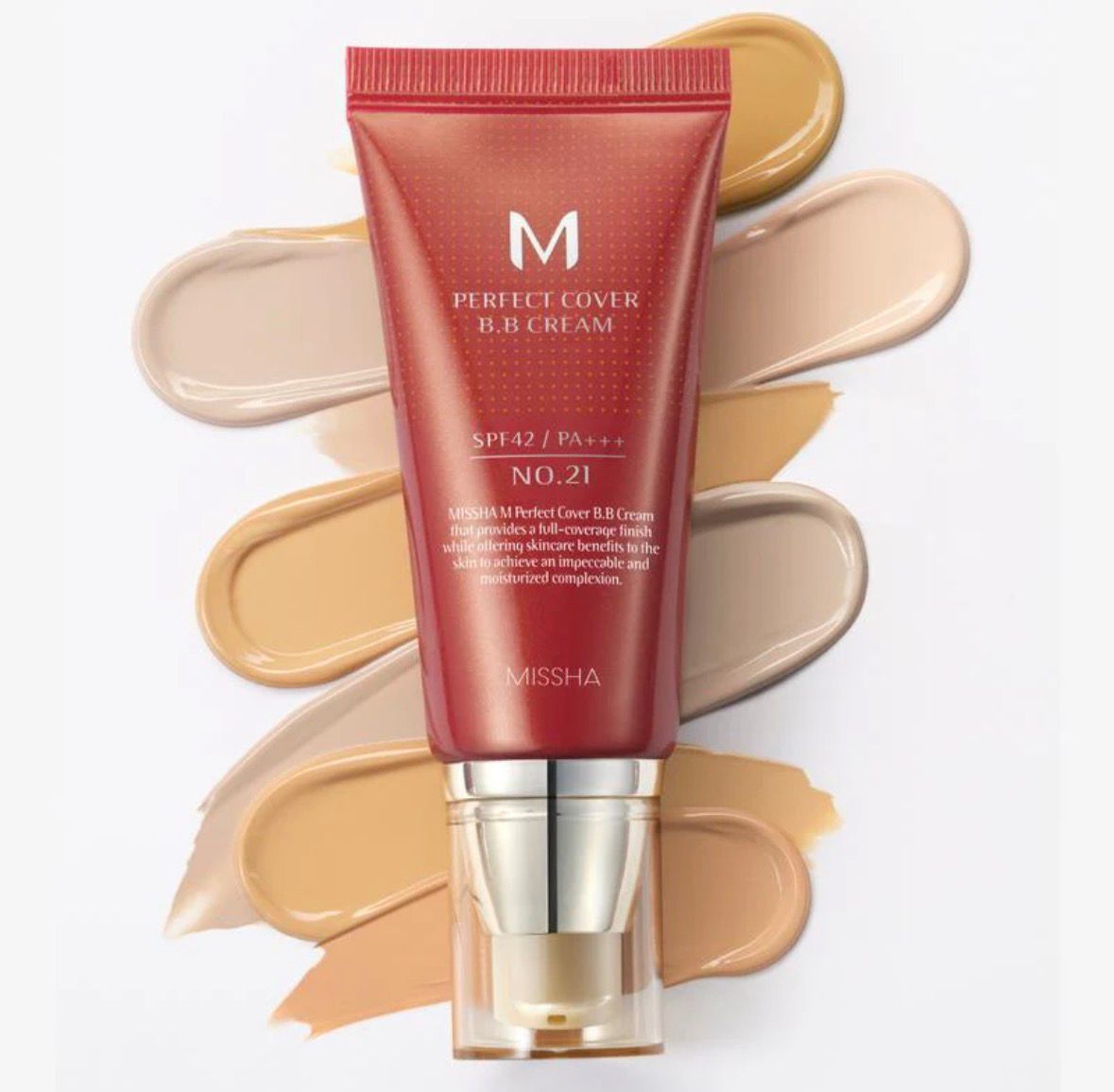 MISSHA M Perfect Cover BB Cream 50ml – Whitening, Brightening, Full Coverage Concealer Foundation & Makeup Base for Natural Finish