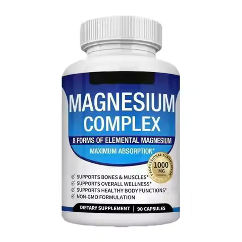 Magnesium Complex Capsules - Comprehensive Support for Bone, Muscle, Heart Health, Sleep Quality, Muscle Relaxation, and Stress Relief