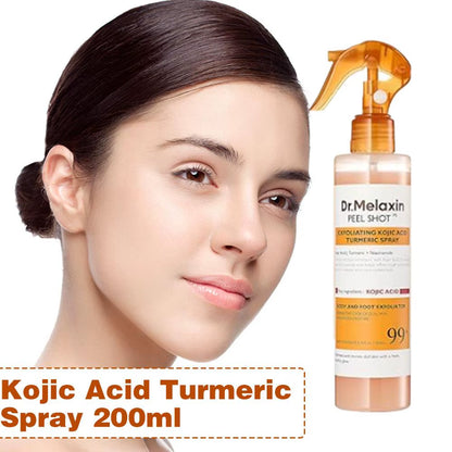 Korean Dr. Melaxin Peel Shot Exfoliating Spray with Kojic Acid and Turmeric - Soothing, Moisturizing, and Brightening Formula, 200ml