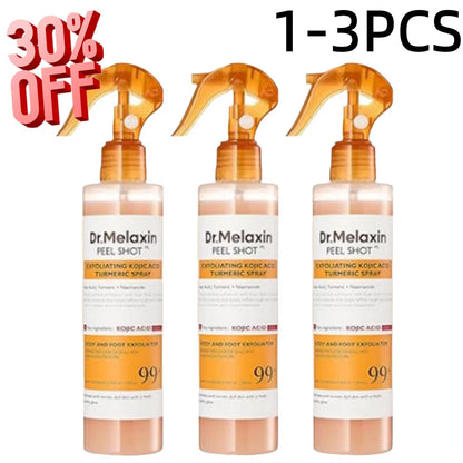Korean Dr. Melaxin Peel Shot Exfoliating Spray with Kojic Acid and Turmeric - Soothing, Moisturizing, and Brightening Formula, 200ml
